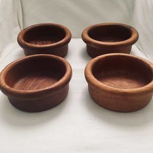 Vintage Teak Mid Century Design  Salad Bowls Set Of 4 By Knobler Thailand